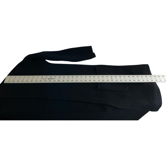 J. Crew Women's Medium Black Cardigan Sweater Knit Pockets Long Knit Winter - Picture 7 of 9